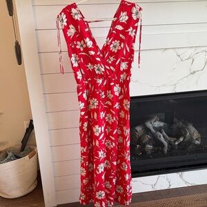 Mango Red Floral Maxi Dress